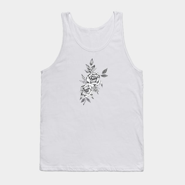 Dot work roses Tank Top by GinaaArts